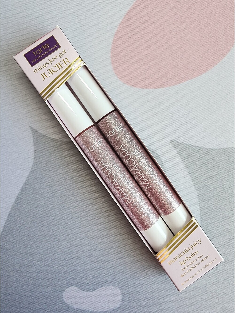 Tarte Maracuja Juicy Lip Balm Duo - Rose & Passion Fruit